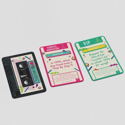 90s Music Trivia Card Game Image 1