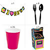 91 Pc. 80s Party Tableware Kit for 8 Guests Image 2