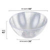 96 oz. Clear Diamond Design Round Disposable Plastic Bowls (22 Bowls) Image 1