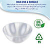 96 oz. Clear Diamond Design Round Disposable Plastic Bowls (22 Bowls) Image 2