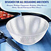 96 oz. Clear Diamond Design Round Disposable Plastic Bowls (22 Bowls) Image 3