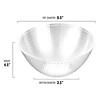 96 oz. White Diamond Design Round Disposable Plastic Bowls (22 Bowls) Image 1
