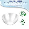 96 oz. White Diamond Design Round Disposable Plastic Bowls (22 Bowls) Image 2
