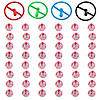 96 Pc. 1 1/2" Bulk Circle Spin Top Valentine Exchanges with Card for 48 Image 1