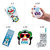 97 Pc. 7 3/4&quot; x 10&quot; Color Your Own Religious Winter Stocking Kit for 24 Image 1