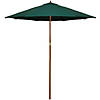 9ft Outdoor Patio Market Umbrella with Wooden Pole, Green Image 1
