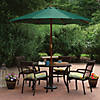 9ft Outdoor Patio Market Umbrella with Wooden Pole, Green Image 1