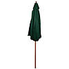9ft Outdoor Patio Market Umbrella with Wooden Pole, Green Image 3