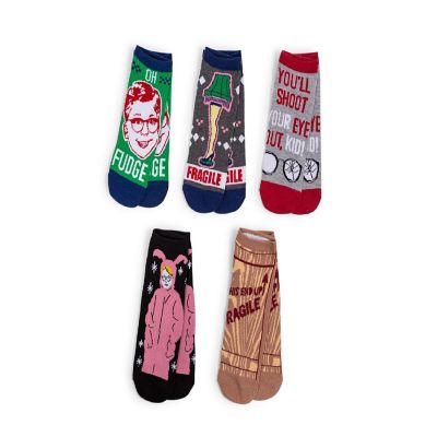 A Christmas Story Novelty Low-Cut Unisex Ankle Socks  5 Pairs Image 1