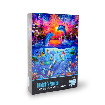A Dolphin's Paradise Ocean Puzzle For Adults And Kids  1000 Piece Jigsaw Puzzle Image 1