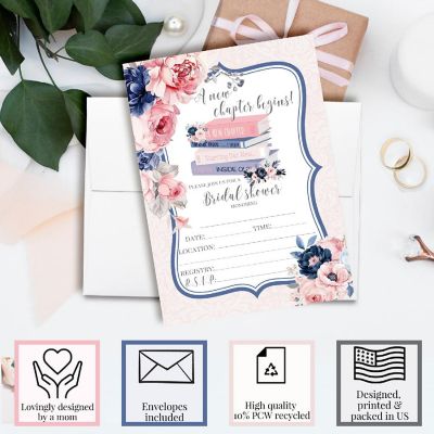 A New Chapter Bridal Shower Party Invitations Image 2