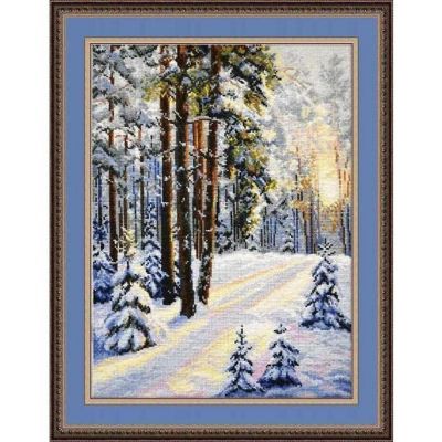 A winter road 727 Oven Counted Cross Stitch Kit Image 1