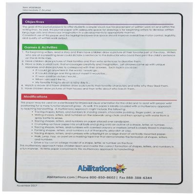 Abilitations Hi-Write Intermediate Journal Paper, Level 2, 8-1/2 x 11 Inches, 100 Sheets Image 3