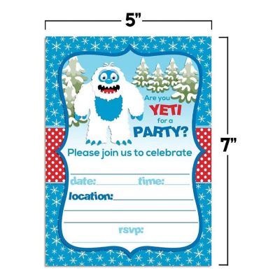 Abominable Snowman Invitations 40pcs. by AmandaCreation Image 2