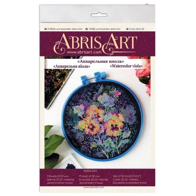 Abris Art Cross-stitch kit Watercolor viola AHM-041 Image 1