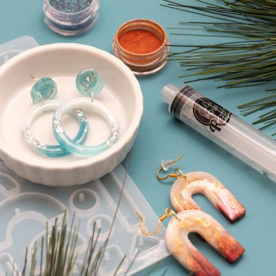 AC Color Pour Resin Mold 2/Pkg-Earrings Image 2