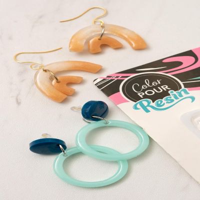 AC Color Pour Resin Mold 2/Pkg-Earrings Image 3