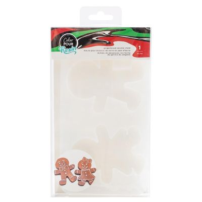 AC Color Pour Resin Mold-Gingerbread Coaster Image 1