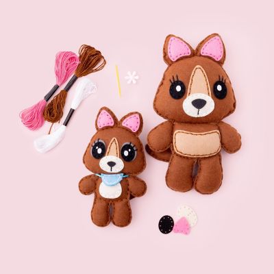 AC Kids Felt Sewing Kit 2/Pkg-Kangaroo and Joey Image 2