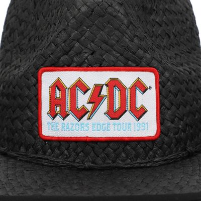 ACDC Logo Patch Straw Cowboy Hat Image 1