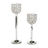 Acrylic Crystal Bead Pedestal Candle Holders - 2 Pc. Image 1