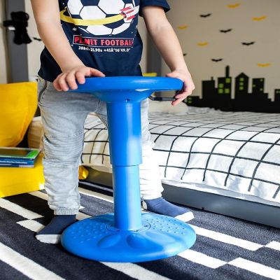 Active Chairs Adjustable Wobble Stool for Kids, Flexible Seating Improves Focus and Helps ADD/ADHD,  16.65-23.75-Inch Chair, Ages 13-18, Blue Image 2
