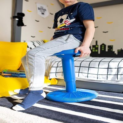 Active Chairs Adjustable Wobble Stool for Kids, Flexible Seating Improves Focus and Helps ADD/ADHD,  16.65-23.75-Inch Chair, Ages 13-18, Blue Image 3