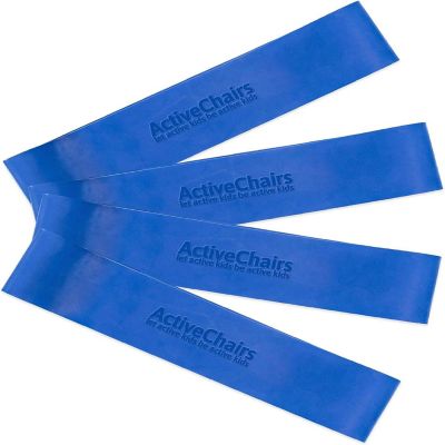 Active Chairs Kick-It Chair Bands for Kids, Flexible Seating for Fidgety Feet, Essential Classroom Supplies, Blue, 4-Pack Image 1
