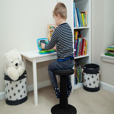 Active Chairs Wobble Stool for Kids, Flexible Seating Improves Focus and Helps ADD/ADHD,  17.75-Inch Pre-Teen Chair, Ages 7-12, Black Image 2