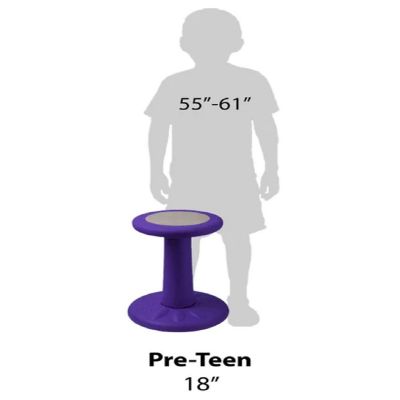 Active Chairs Wobble Stool for Kids, Flexible Seating Improves Focus and Helps ADD/ADHD,  17.75-Inch Pre-Teen Chair, Ages 7-12, Purple Image 2