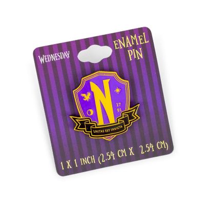 Addams Family Wednesday Nevermore Academy Enamel Pin Image 1