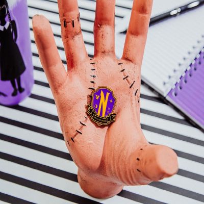 Addams Family Wednesday Nevermore Academy Enamel Pin Image 2