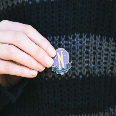 Addams Family Wednesday Nevermore Academy Enamel Pin Image 3