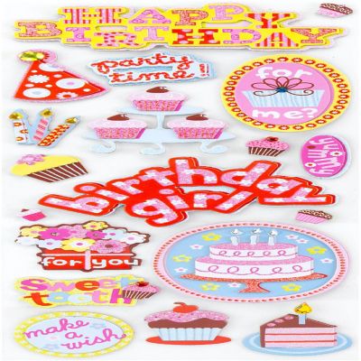 Adhesive Chipboard-Sweetie Birthday Image 3