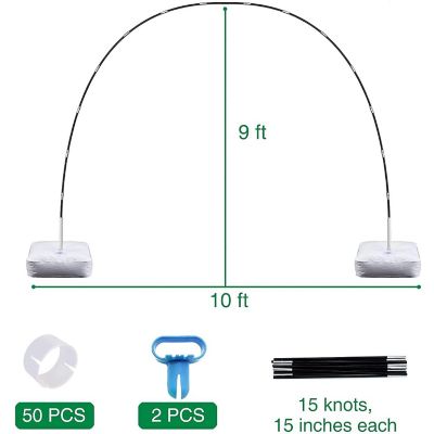 Adjustable 9ft x 10ft Balloon Arch Kit with Base for Party Backdrop Decorations Image 1
