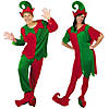 Adult Christmas Elf Couples Costume Kit Image 1