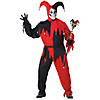 Adult Evil Jester Plus Size Costume Image 1