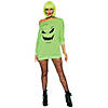 Adult Green Spooky Jersey Dress Image 1