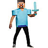 Adult Minecraft Steve Costume Image 1