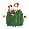 Adult&#8217;s Banana Leaf Hula Polyester Skirt & Leis Set - 5 Pc. Image 1