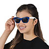 Adult&#8217;s Blue & White Two-Tone Sunglasses - 12 Pc. Image 1