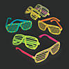 Adult&#8217;s Bright Color Glow-in-the-Dark Shutter Glasses- 12 Pc. Image 1