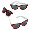 Adult&#8217;s Burgundy & White Two-Tone Sunglasses - 12 Pc. Image 1