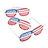 Adult&#8217;s Patriotic Flag Shutter Glasses - 12 Pc. Image 1