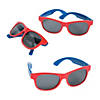 Adult&#8217;s Red & Blue Two-Tone Sunglasses - 12 Pc. Image 1