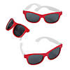 Adult&#8217;s Red & White Two-Tone Sunglasses - 12 Pc. Image 1