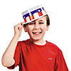 Adult&#8217;s White Skimmer Hats with Patriotic Band - 12 Pc. Image 1