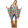 Adult Tie Dye Hippie Poncho Image 1