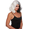 Adults Black & White Split Hues Glam Wig Image 2