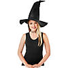 Adults Black Crooked Witch Hat Image 1